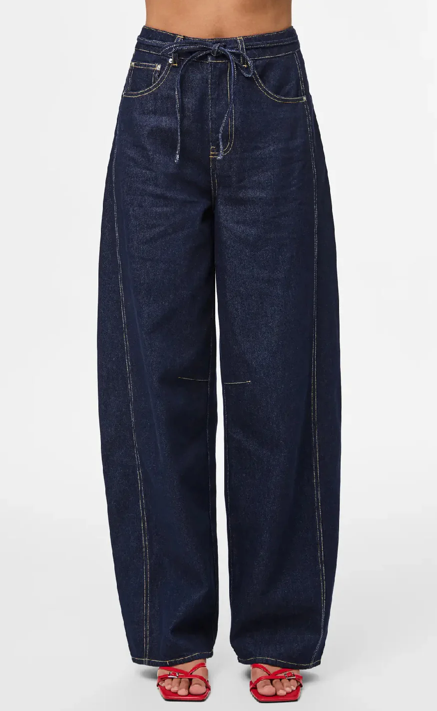 Pieces Bukser - Fenna - Dark Blue Denim - Image 2