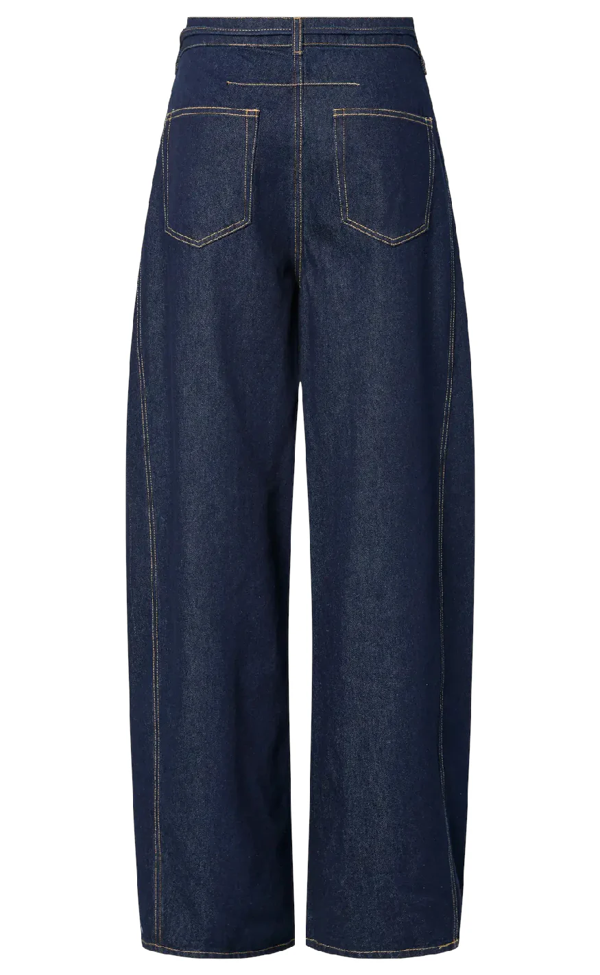 Pieces Bukser - Fenna - Dark Blue Denim - Image 3
