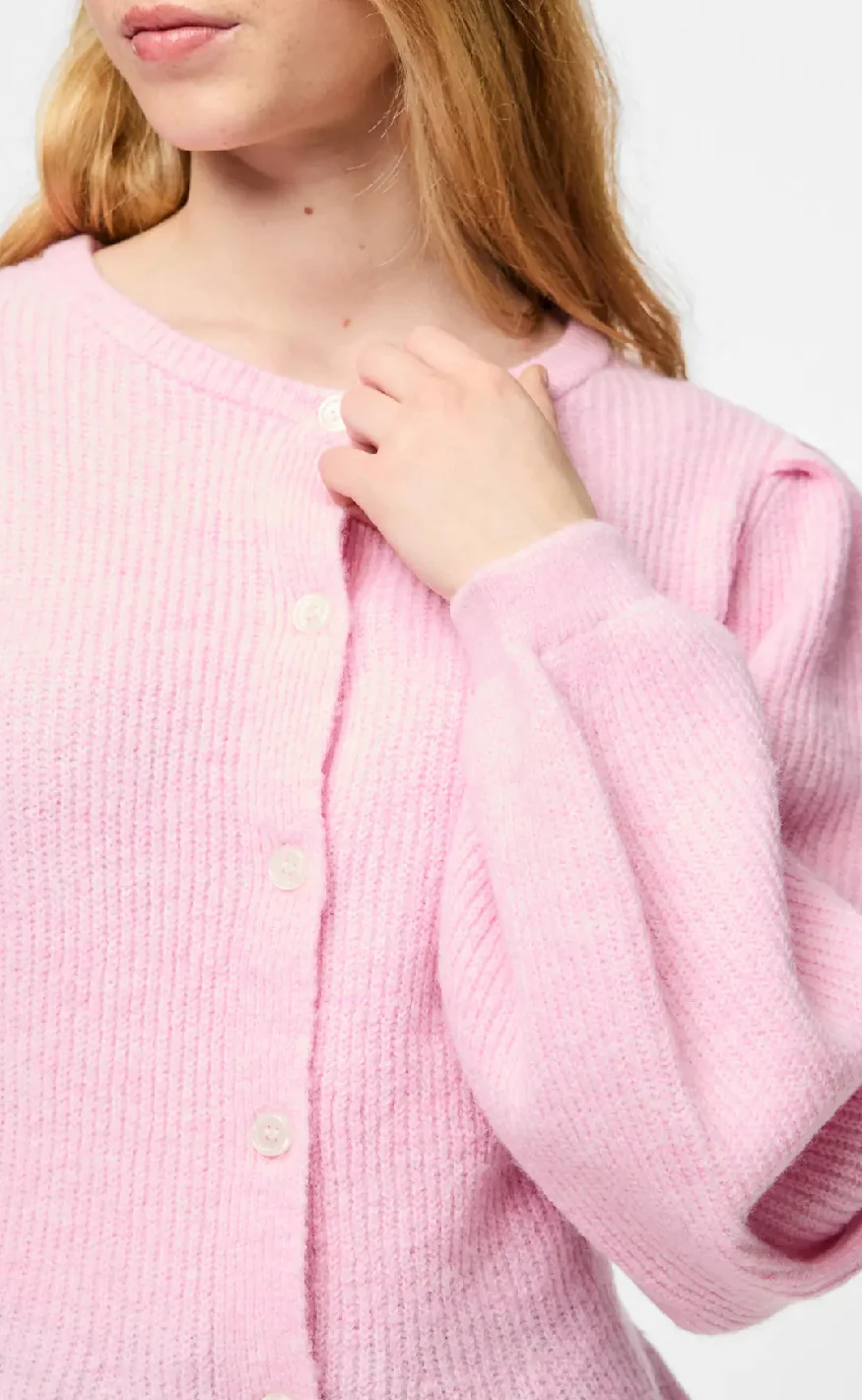 Pieces Cardigan - Silly - Roseate Spoonbill Melange - Image 4