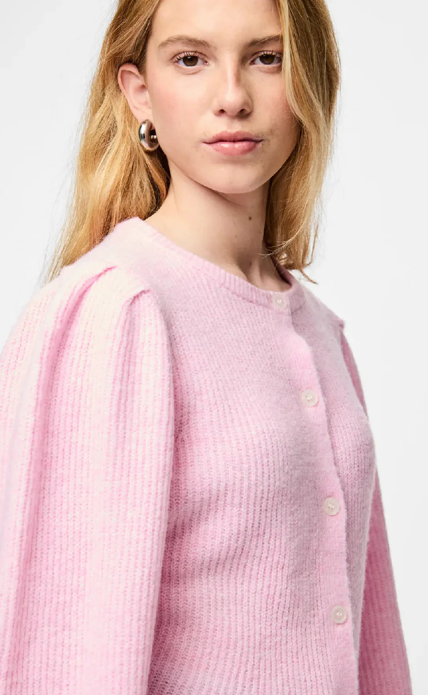 Pieces Cardigan - Silly - Roseate Spoonbill Melange - Image 5