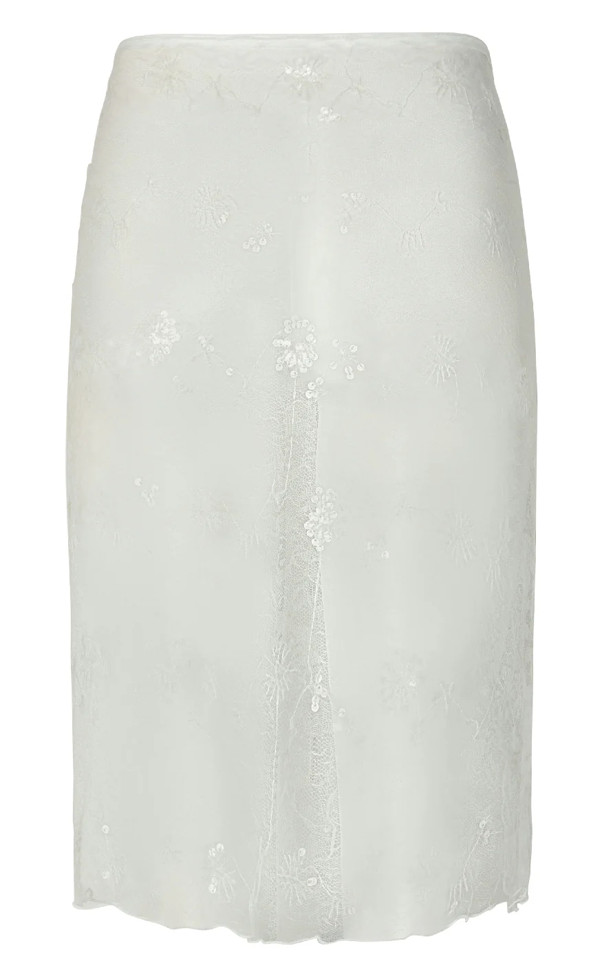 Pieces Nederdel - Natasja - Bright White - Image 2