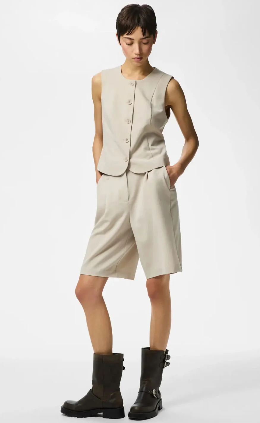 Pieces Shorts - Kamil - Silver Lining - Image 6