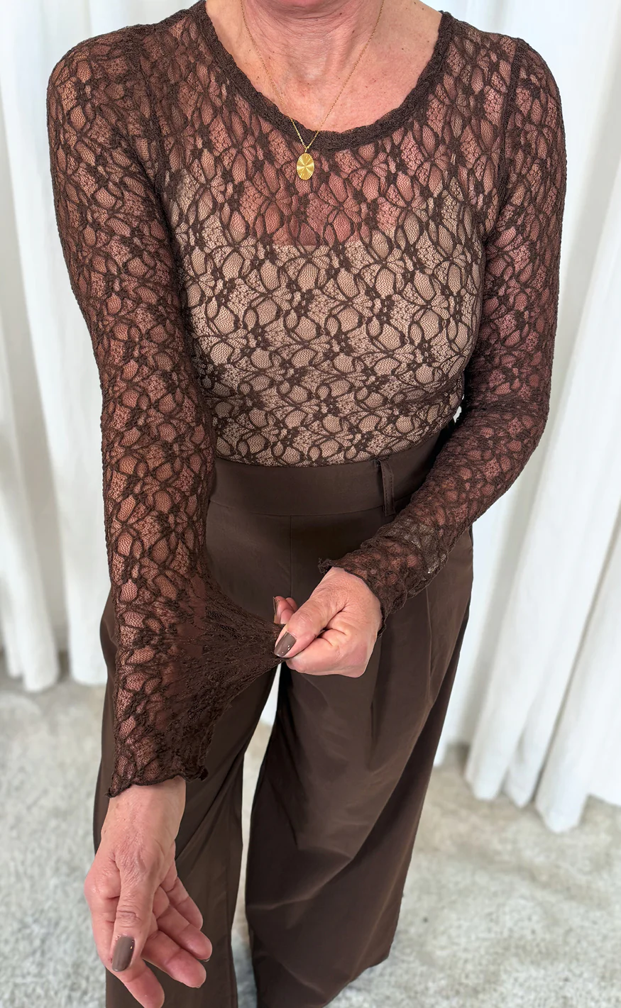 Say INA Copenhagen Bluse - Lily Lace - Brown - Image 5