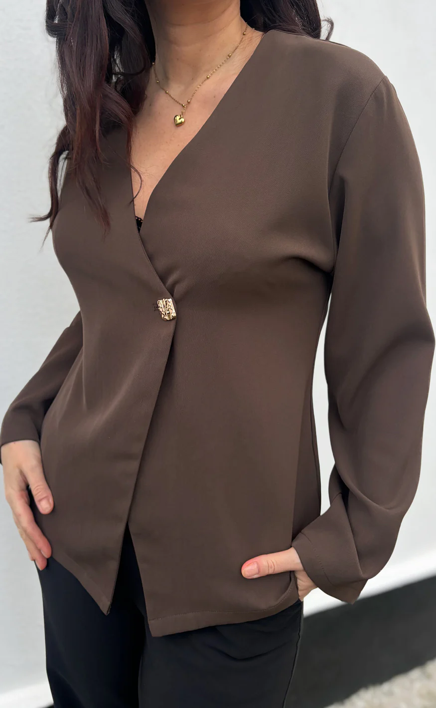 Say INA Copenhagen Bluse - Mira - Dark Brown - Image 3