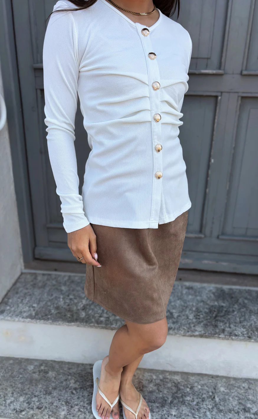 Say INA Copenhagen Bluse - Sissel Shell - White - Image 4