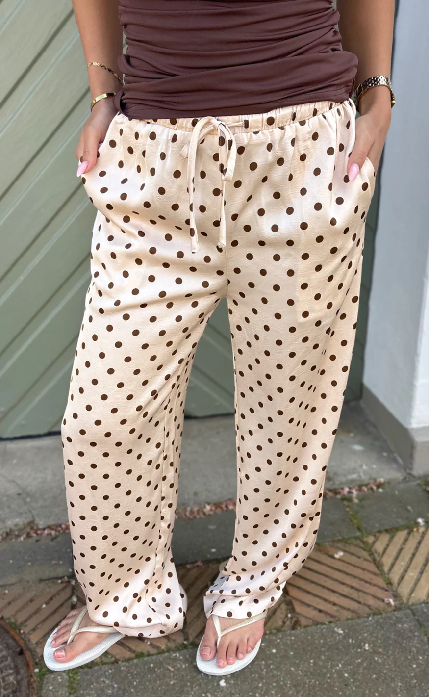 Say INA Copenhagen Bukser - Nellie - Beige Dots