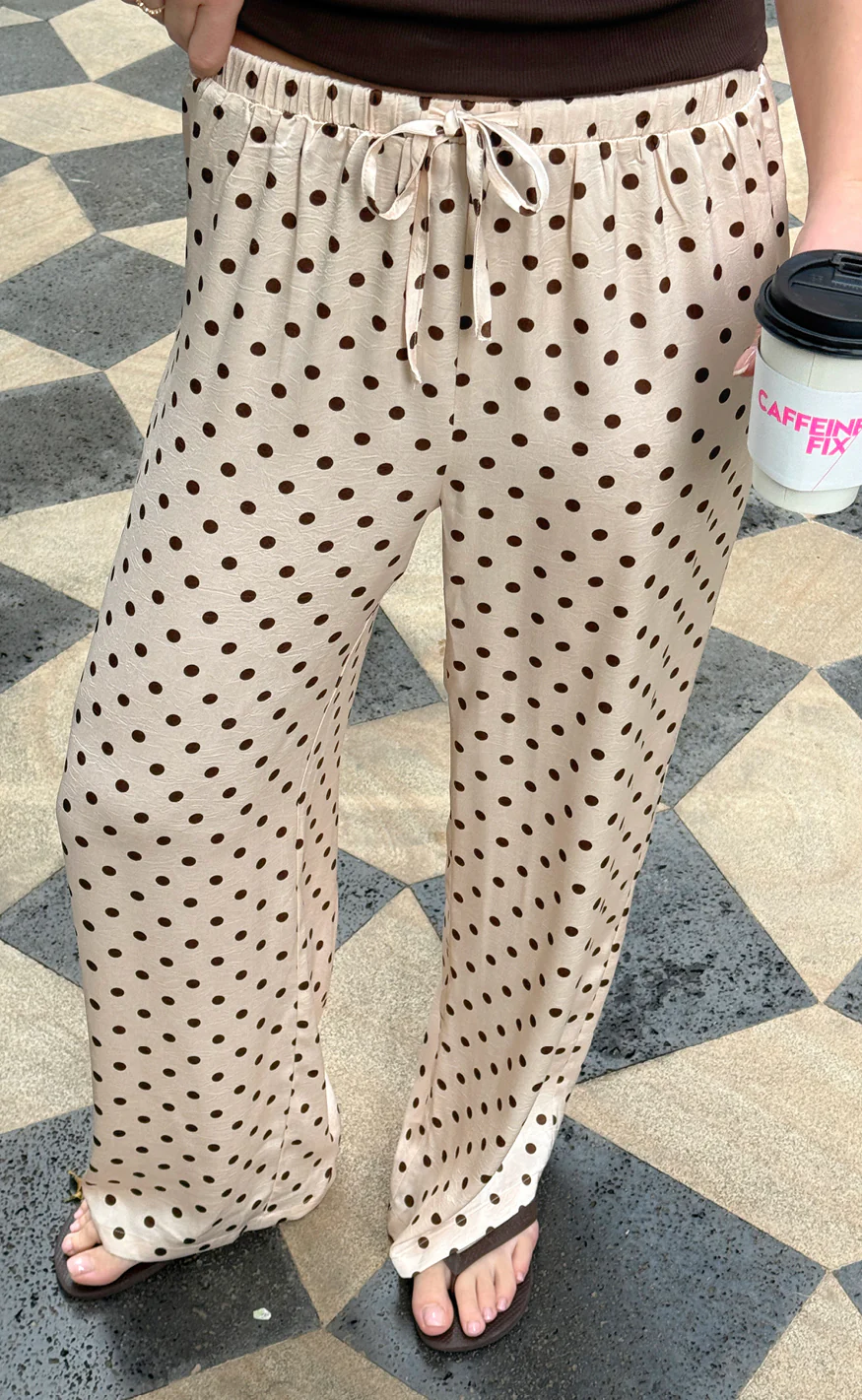 Say INA Copenhagen Bukser - Nellie - Beige Dots - Image 3