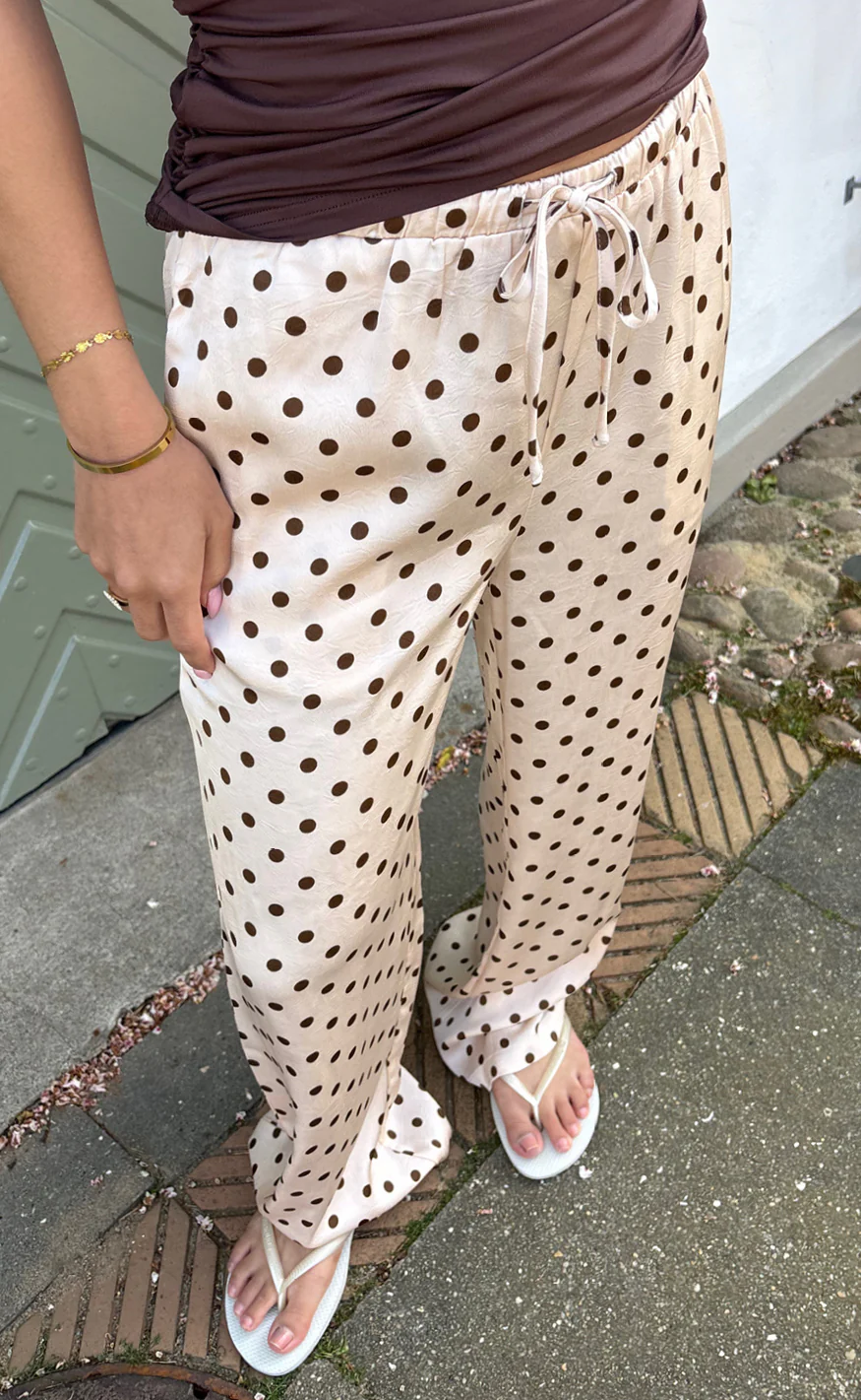 Say INA Copenhagen Bukser - Nellie - Beige Dots - Image 8