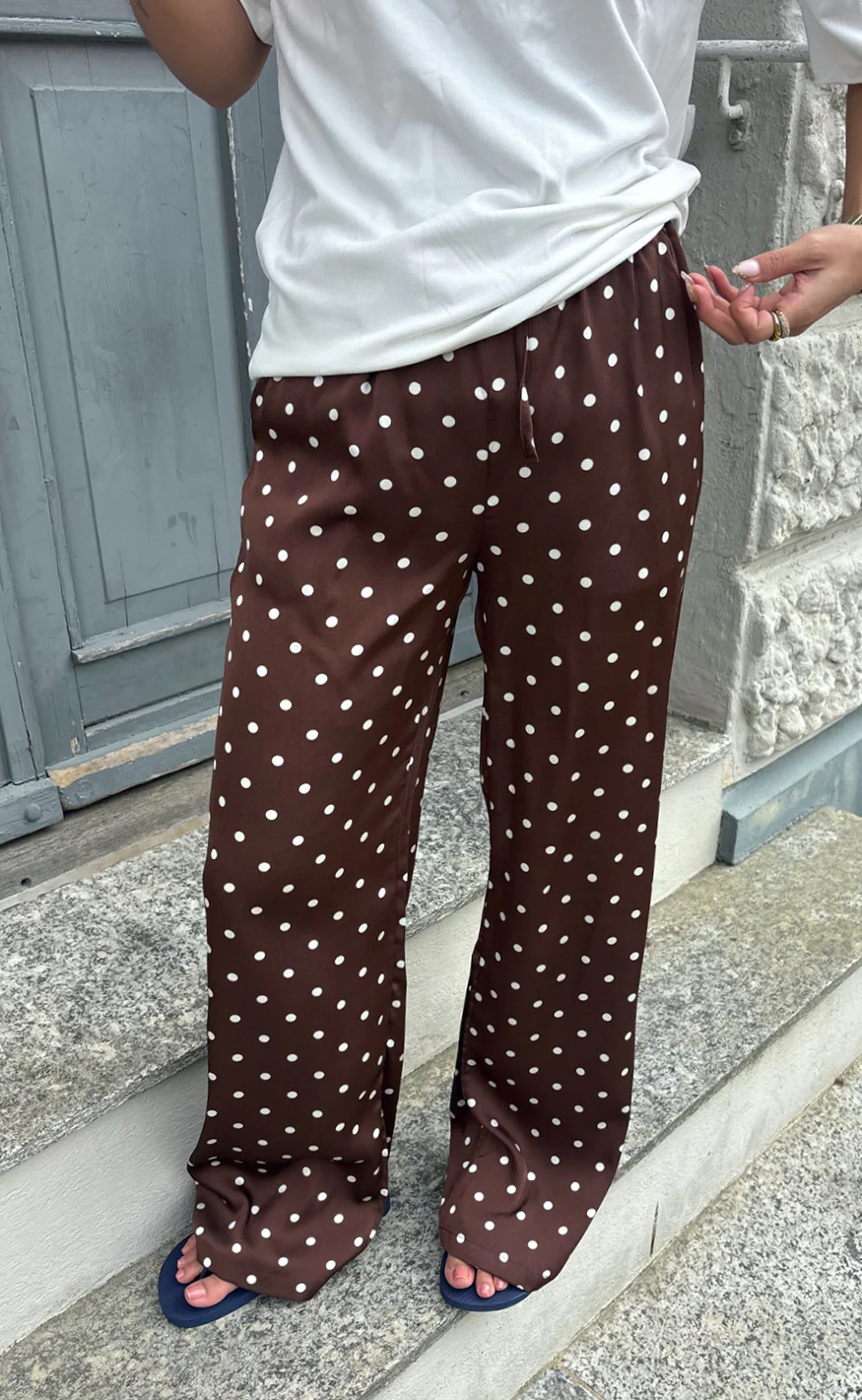 Say INA Copenhagen Bukser - Nellie - Dark Brown W. White Dots - Image 2
