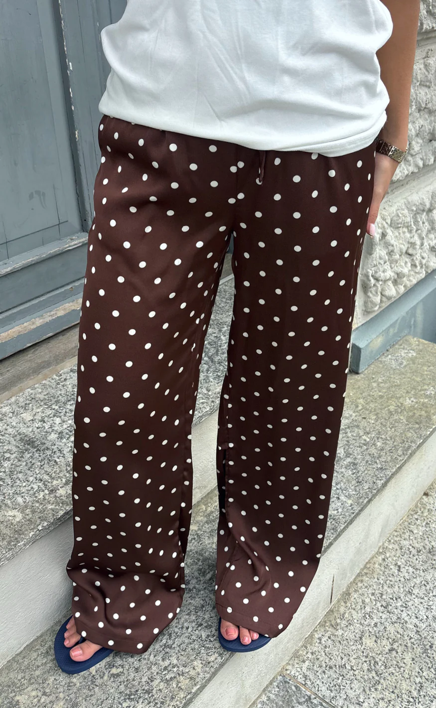 Say INA Copenhagen Bukser - Nellie - Dark Brown W. White Dots - Image 5