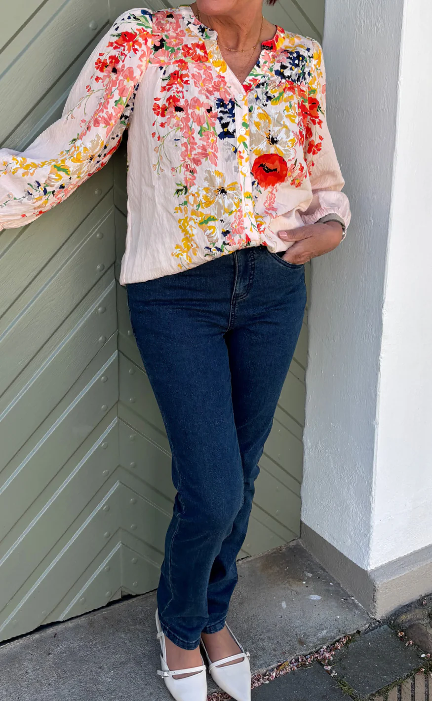 Say INA Copenhagen Bukser - Sara Stretch - Denim Blue - Image 5