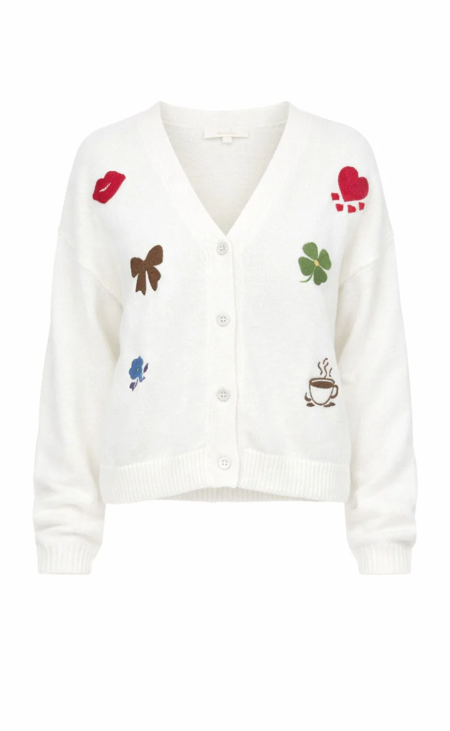 Say INA Copenhagen Cardigan - Tami Embroidery - Off White W. Embroidery - Image 4
