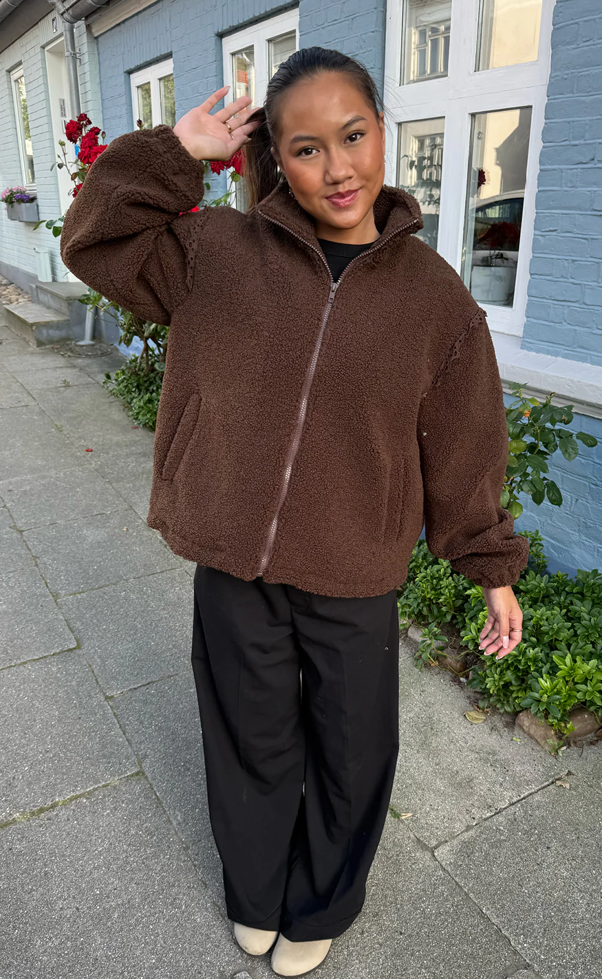 Say INA Copenhagen Fleece Jakke - Fia - Brown - Image 2