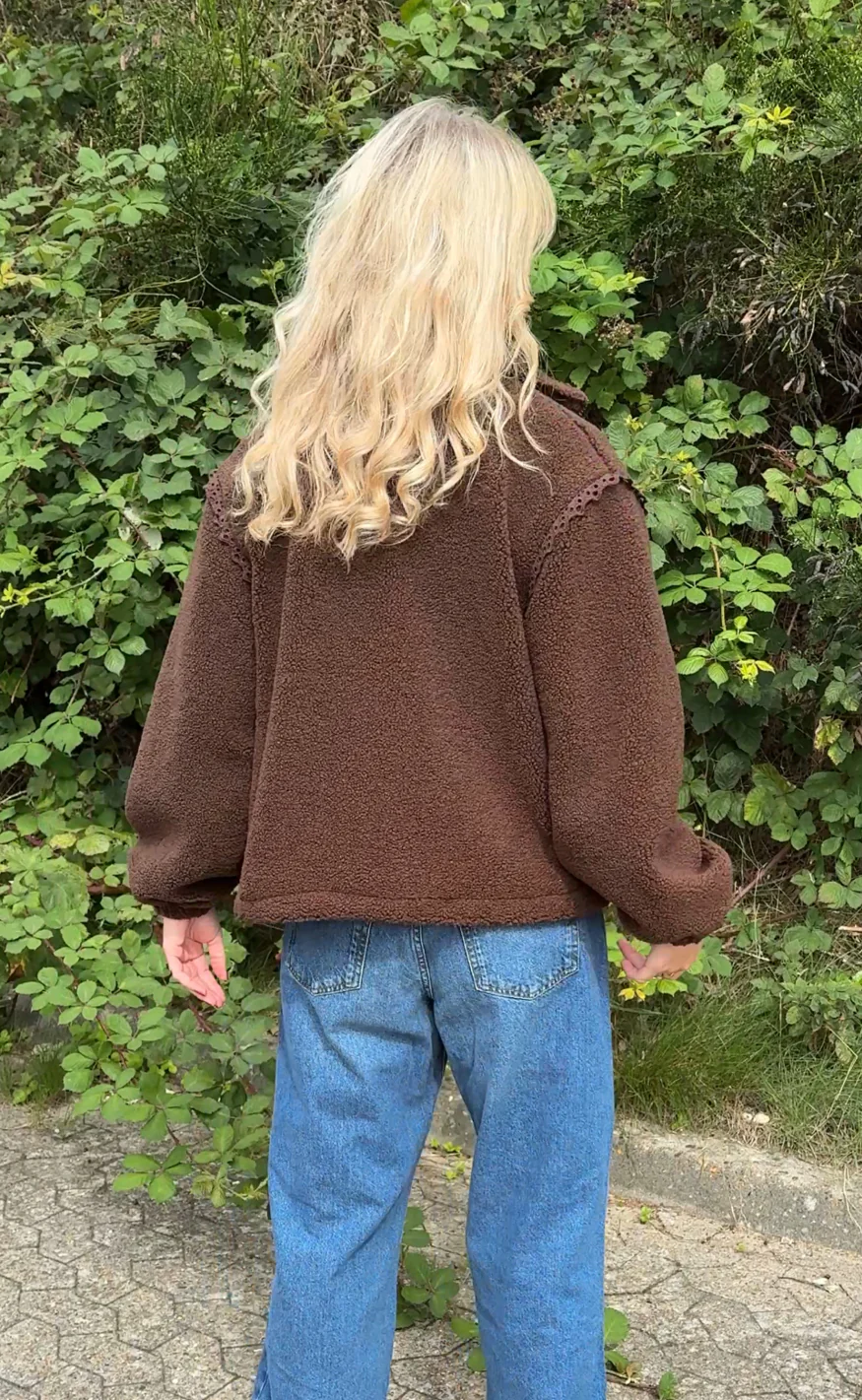 Say INA Copenhagen Fleece Jakke - Fia - Brown - Image 3