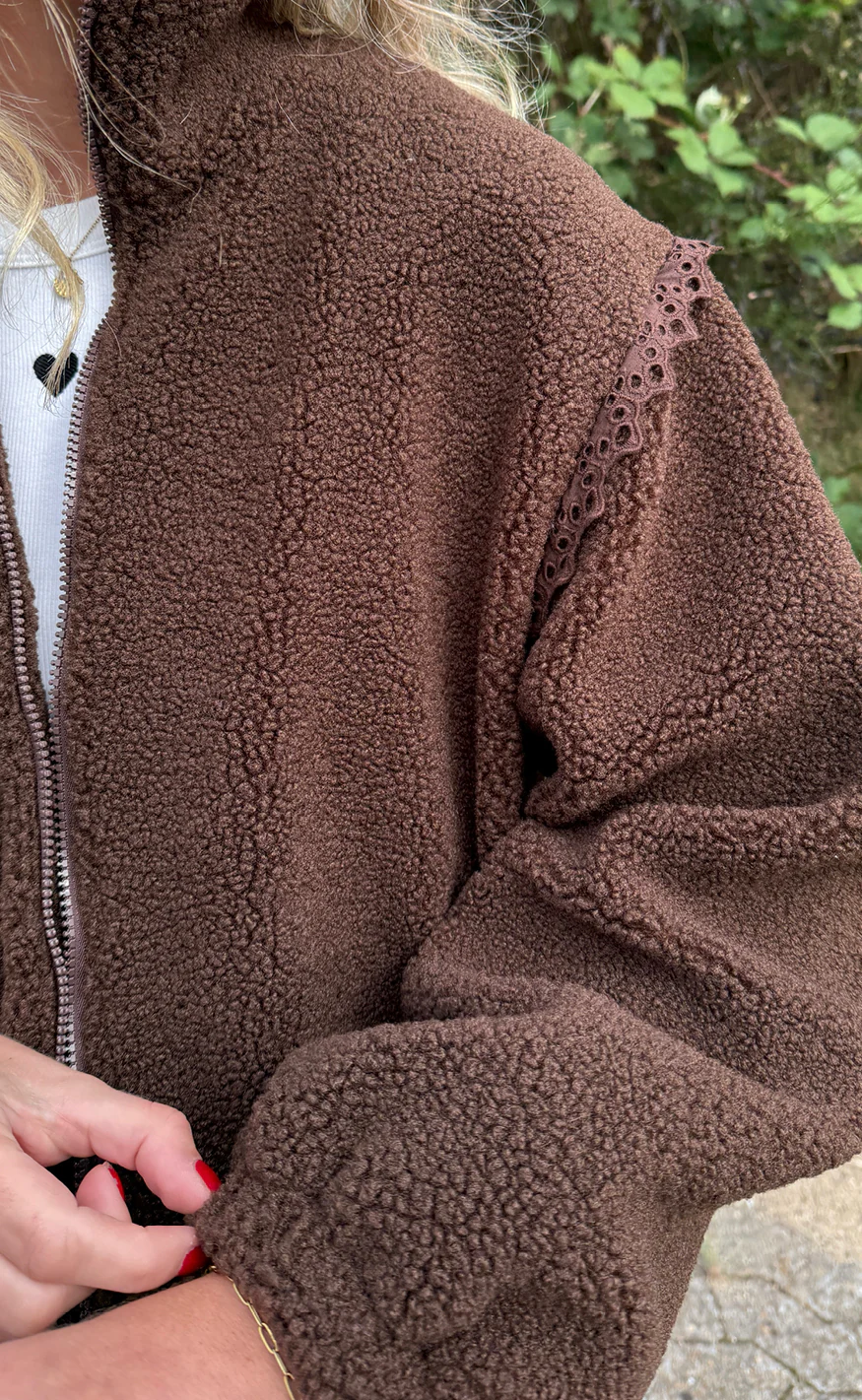 Say INA Copenhagen Fleece Jakke - Fia - Brown - Image 7