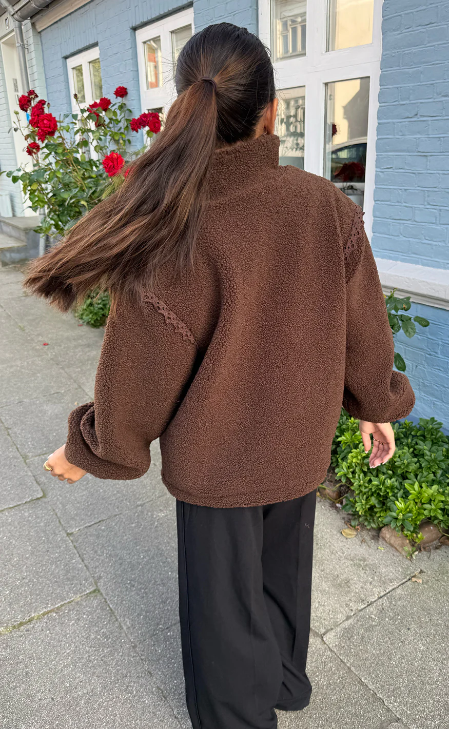 Say INA Copenhagen Fleece Jakke - Fia - Brown - Image 8