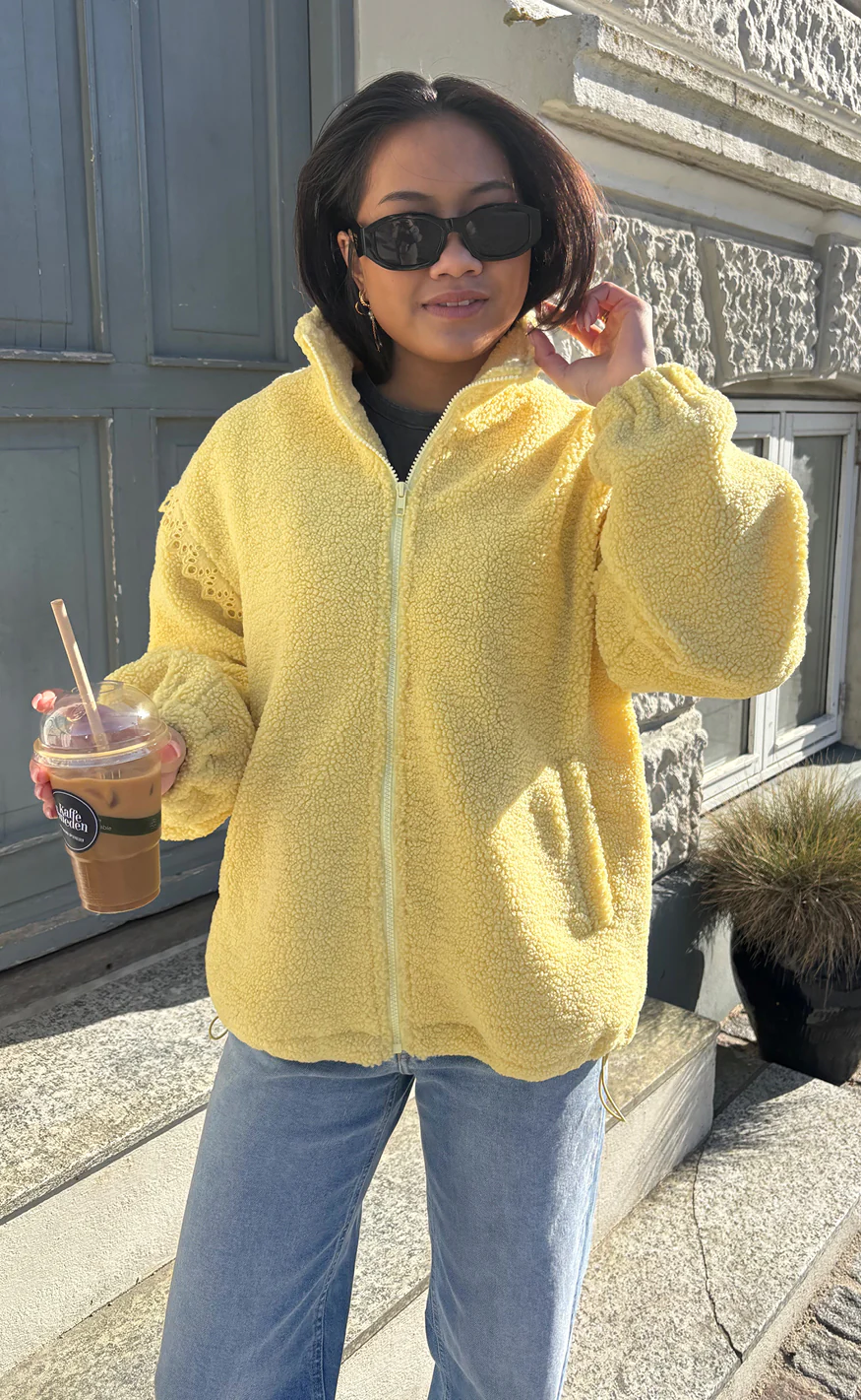 Say INA Copenhagen Fleece Jakke - Fia - Yellow