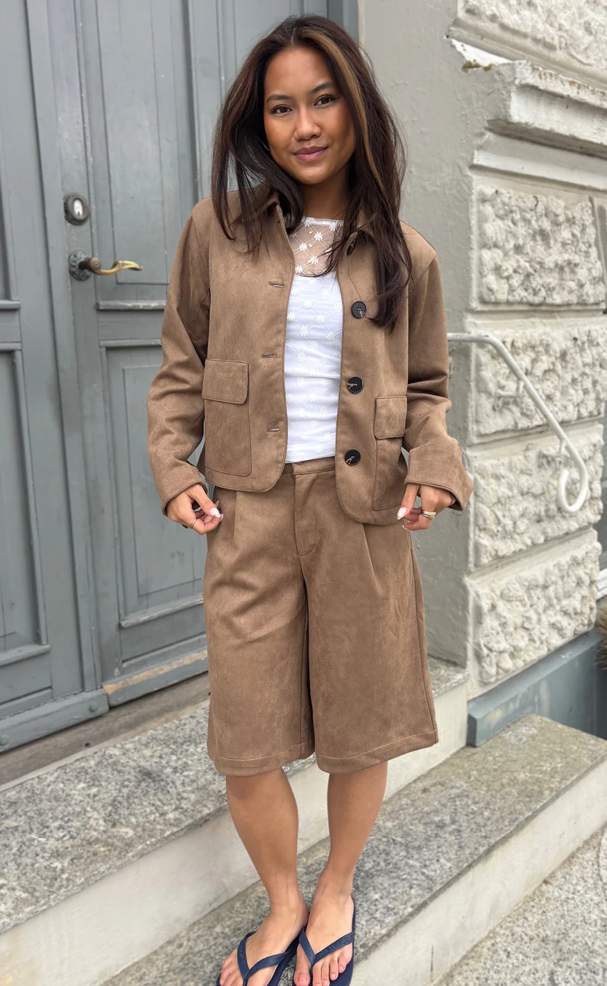 Say INA Copenhagen Jakke - Kathi Suede - Camel - Image 3