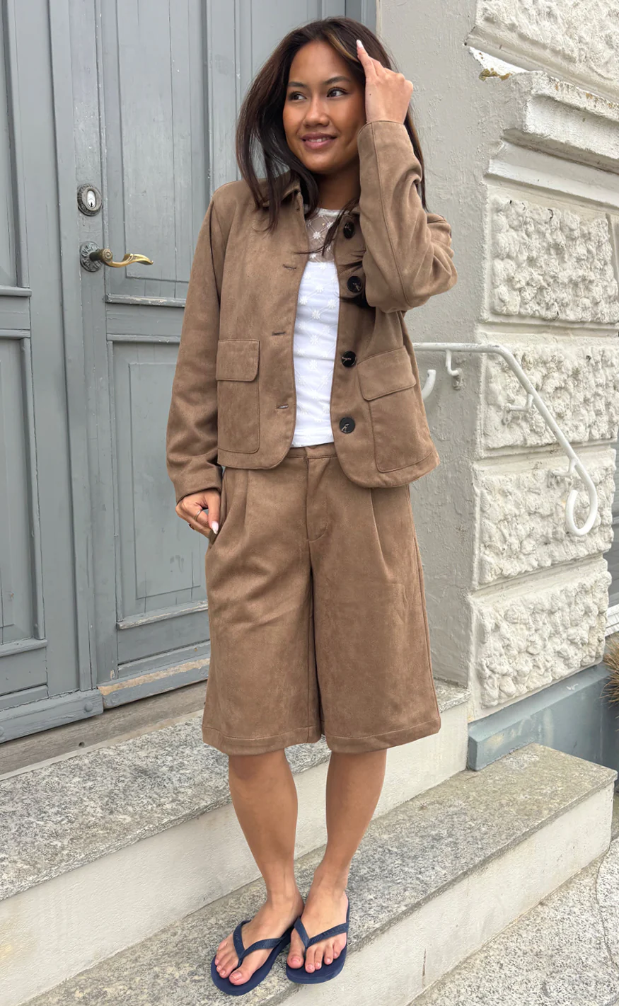 Say INA Copenhagen Jakke - Kathi Suede - Camel - Image 5