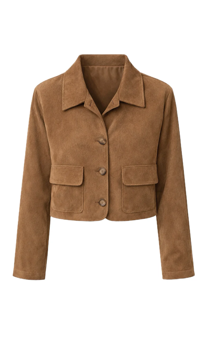 Say INA Copenhagen Jakke - Kathi Suede - Camel - Image 6