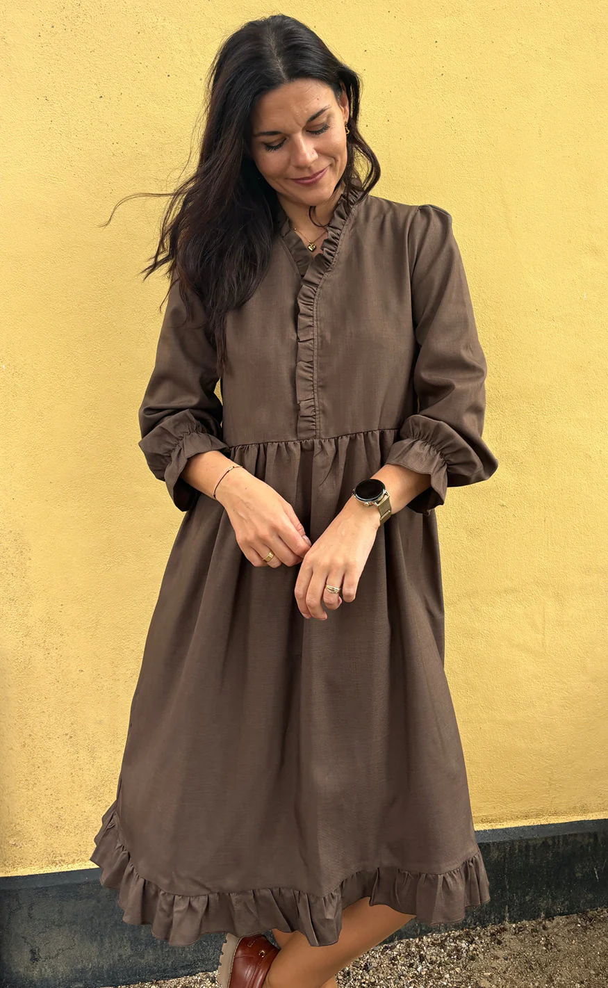 Say INA Copenhagen Kjole - Catja - Dark Brown - Image 3