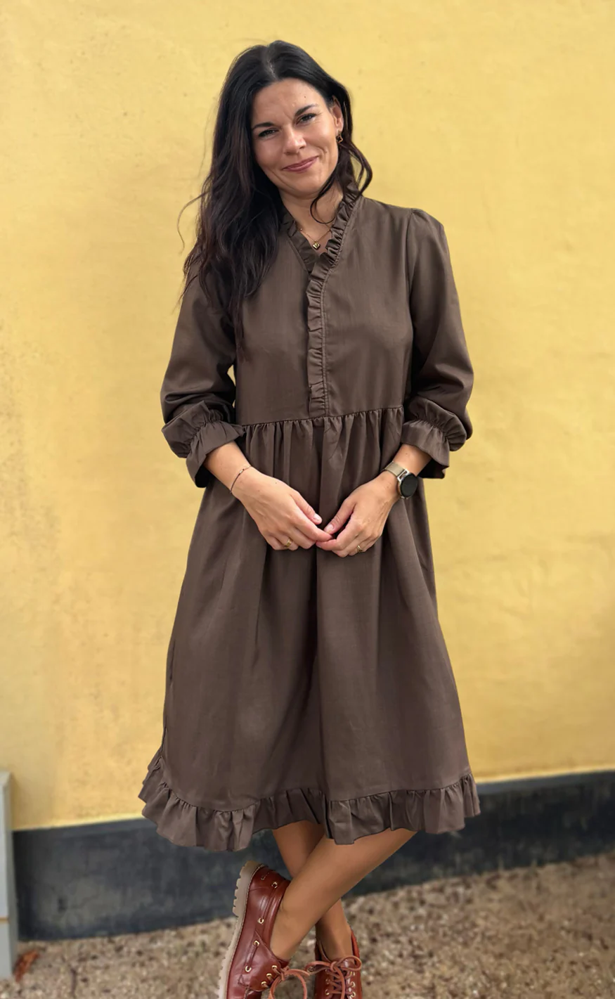 Say INA Copenhagen Kjole - Catja - Dark Brown - Image 8