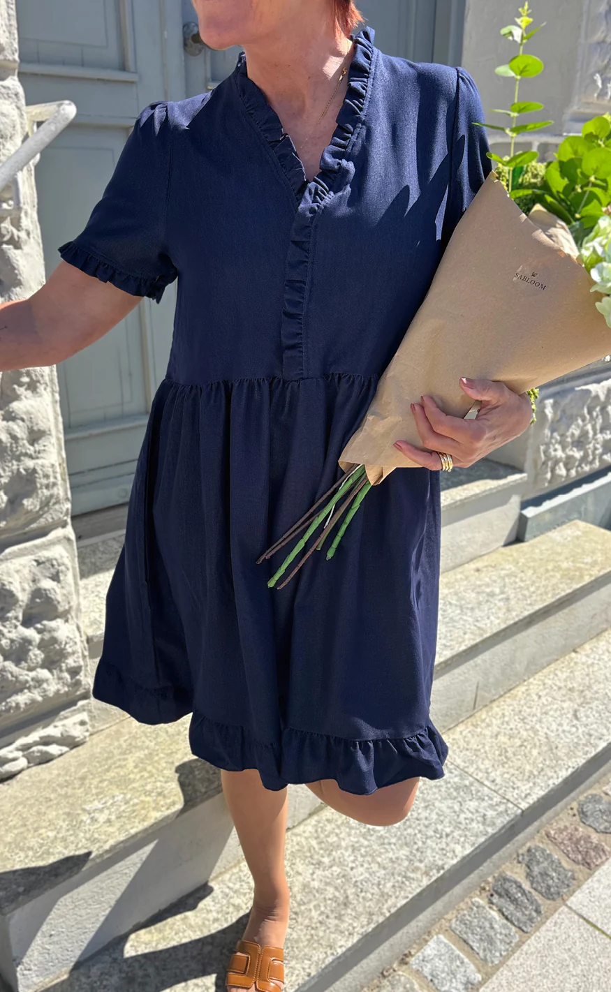 Say INA Copenhagen Kjole - Catja Summer - Blue Denim