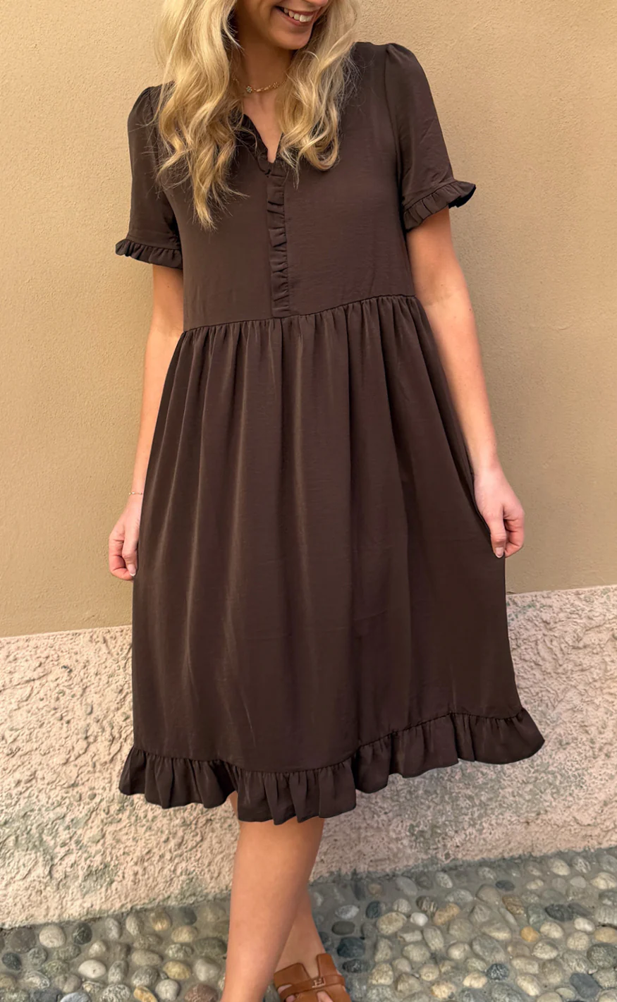 Say INA Copenhagen Kjole - Catja Summer Long - Dark Brown - Image 2