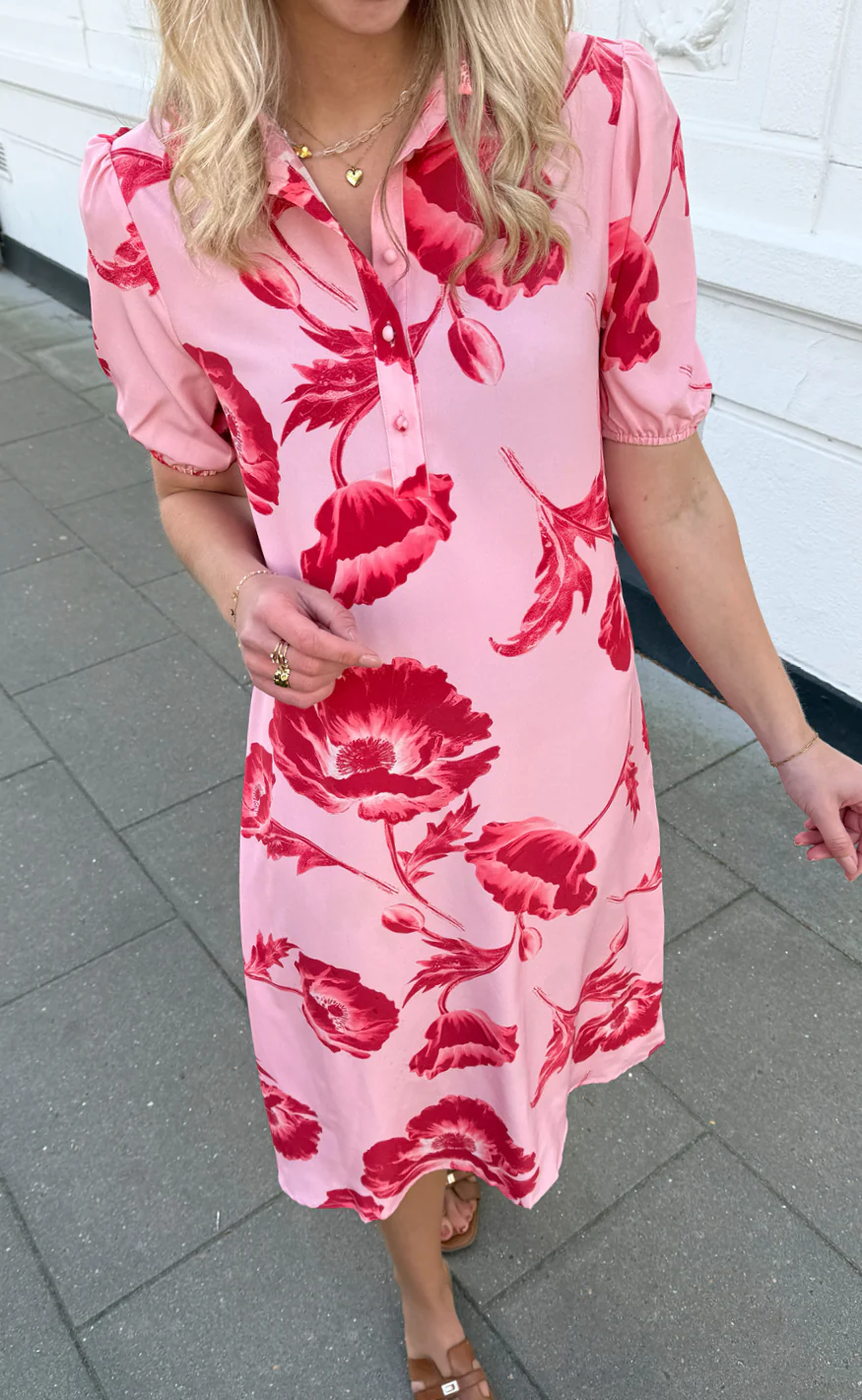 Say INA Copenhagen Kjole - Celeste - Rosy Flower - Image 3