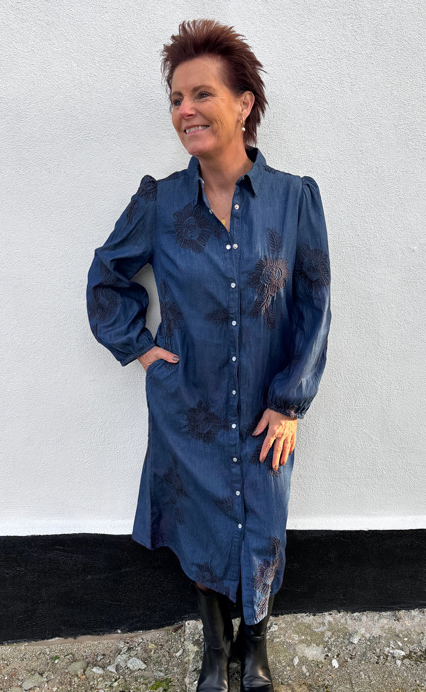 Say INA Copenhagen Kjole - Jessi - Denim Blue - Image 4