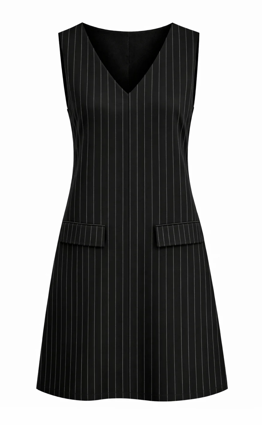 Say INA Copenhagen Kjole - Jessi Spencer - Black Pinstripe - Image 6