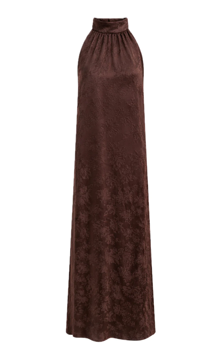 Say INA Copenhagen Kjole - Malina - Dark Brown Flower - Image 6
