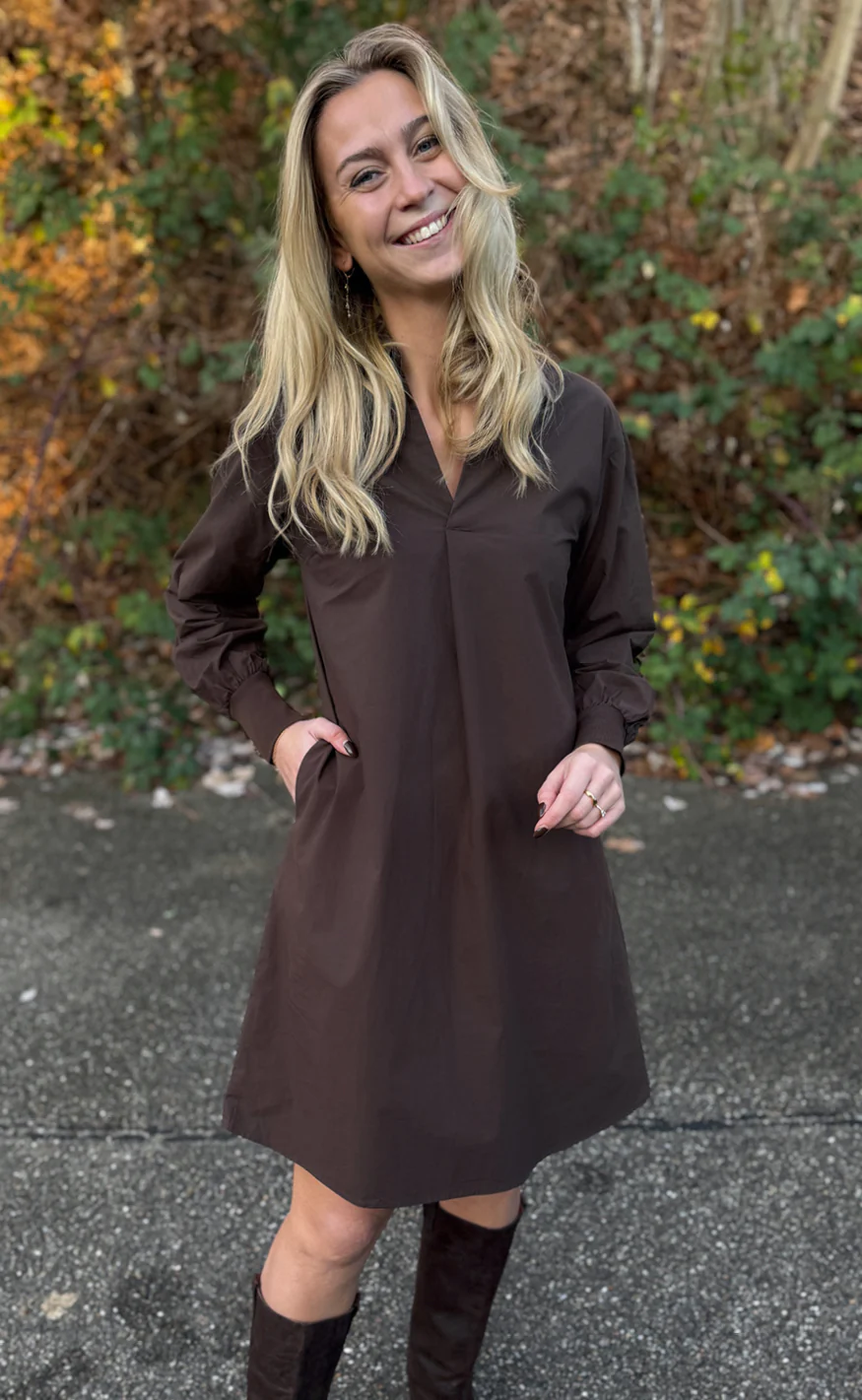 Say INA Copenhagen Kjole - Mari - Dark Brown - Image 5