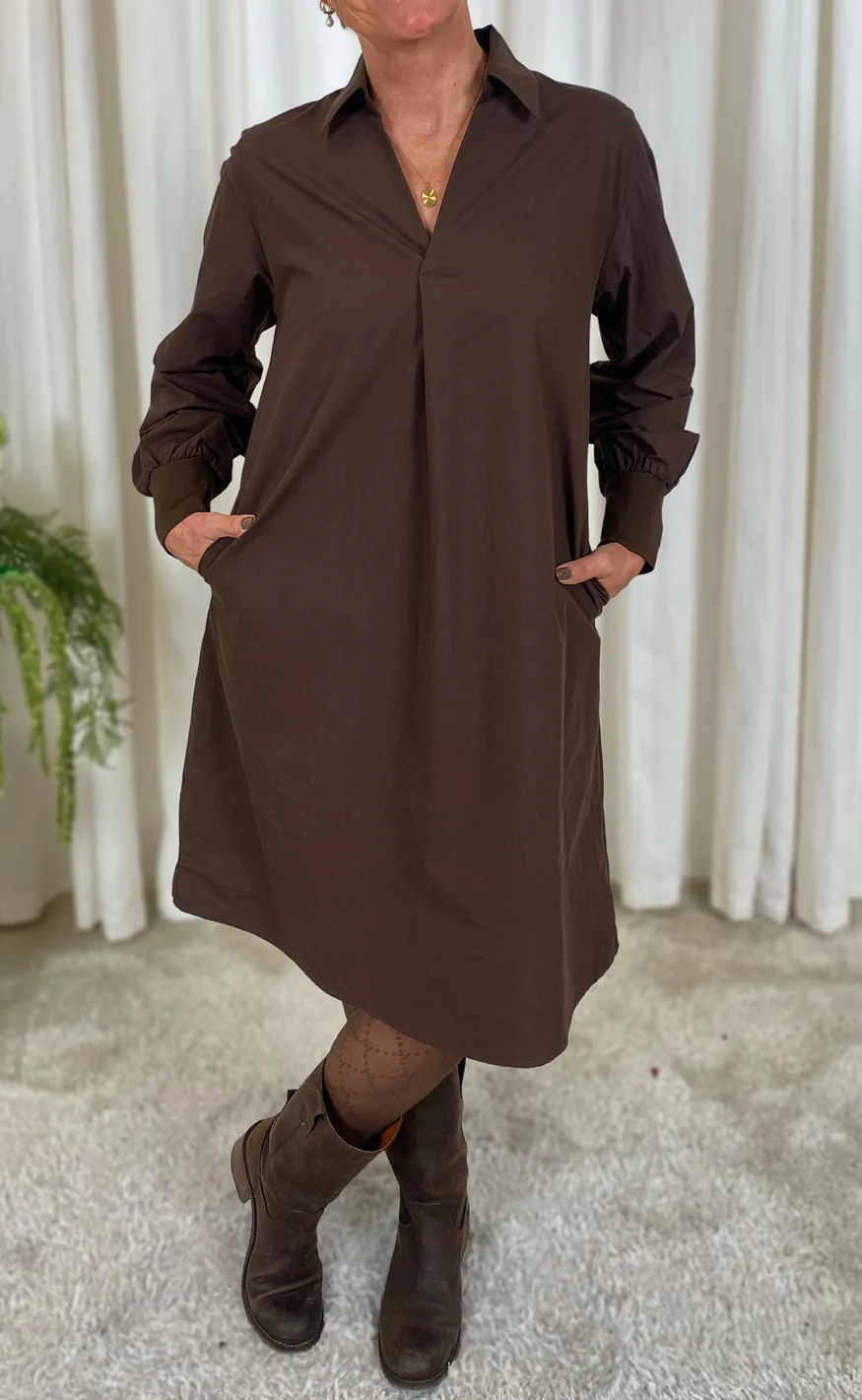Say INA Copenhagen Kjole - Mari - Dark Brown - Image 6