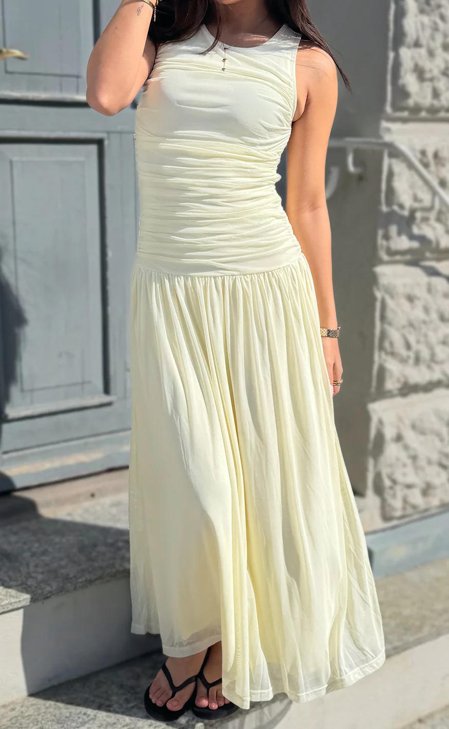 Say INA Copenhagen Kjole - Nina - Light Yellow Mesh - Image 5