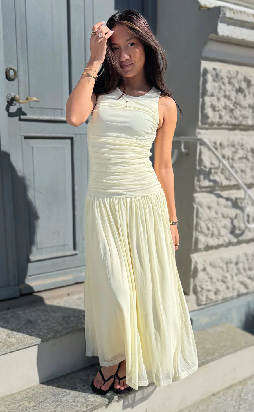 Say INA Copenhagen Kjole - Nina - Light Yellow Mesh - Image 6