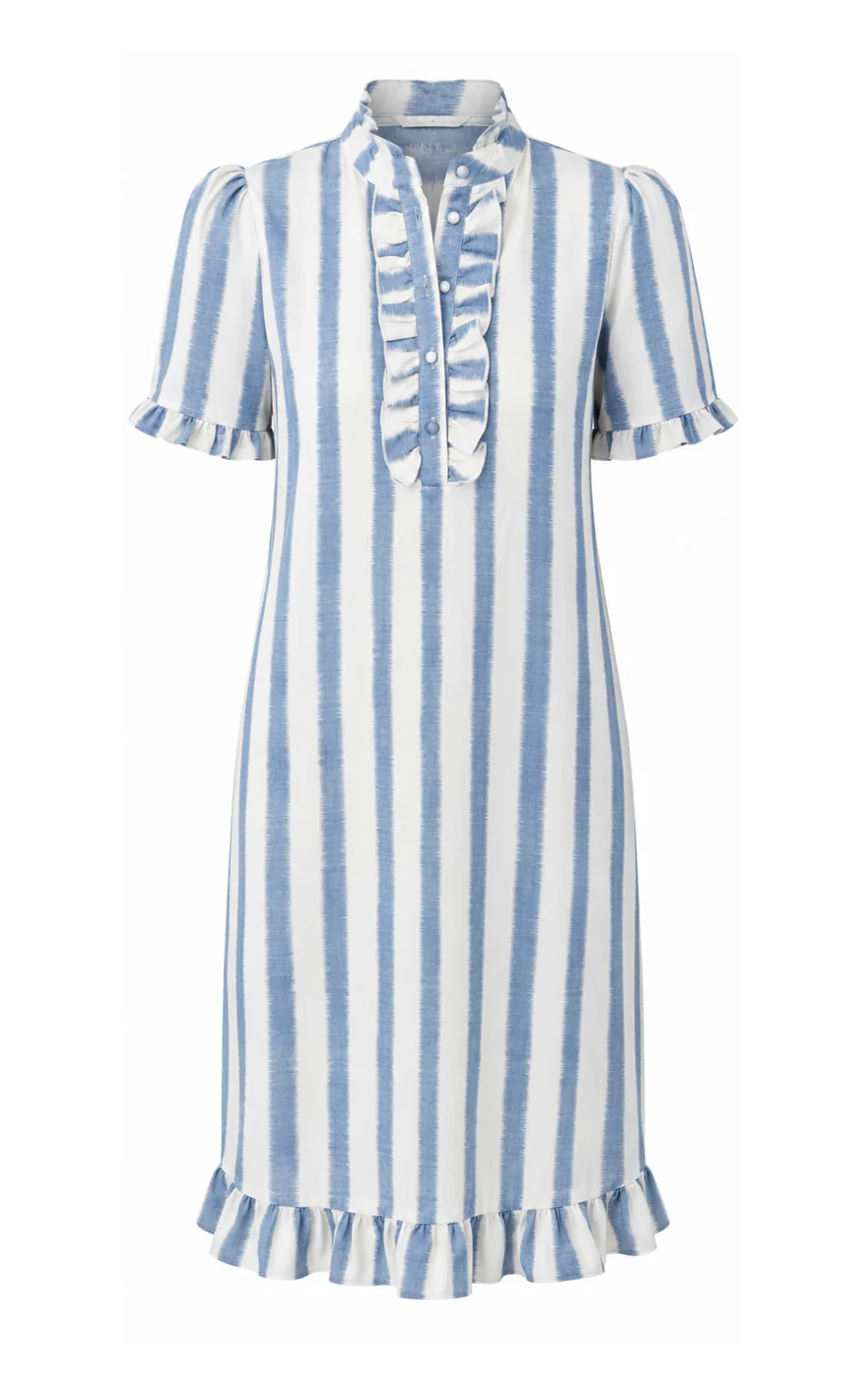 Say INA Copenhagen Kjole - Philina - Blue Striped - Image 4