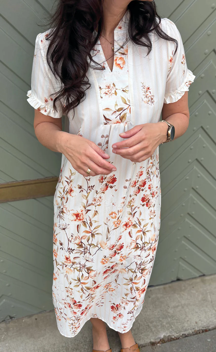 Say INA Copenhagen Kjole - Weronica - Vintage Floral Stripe - Image 2