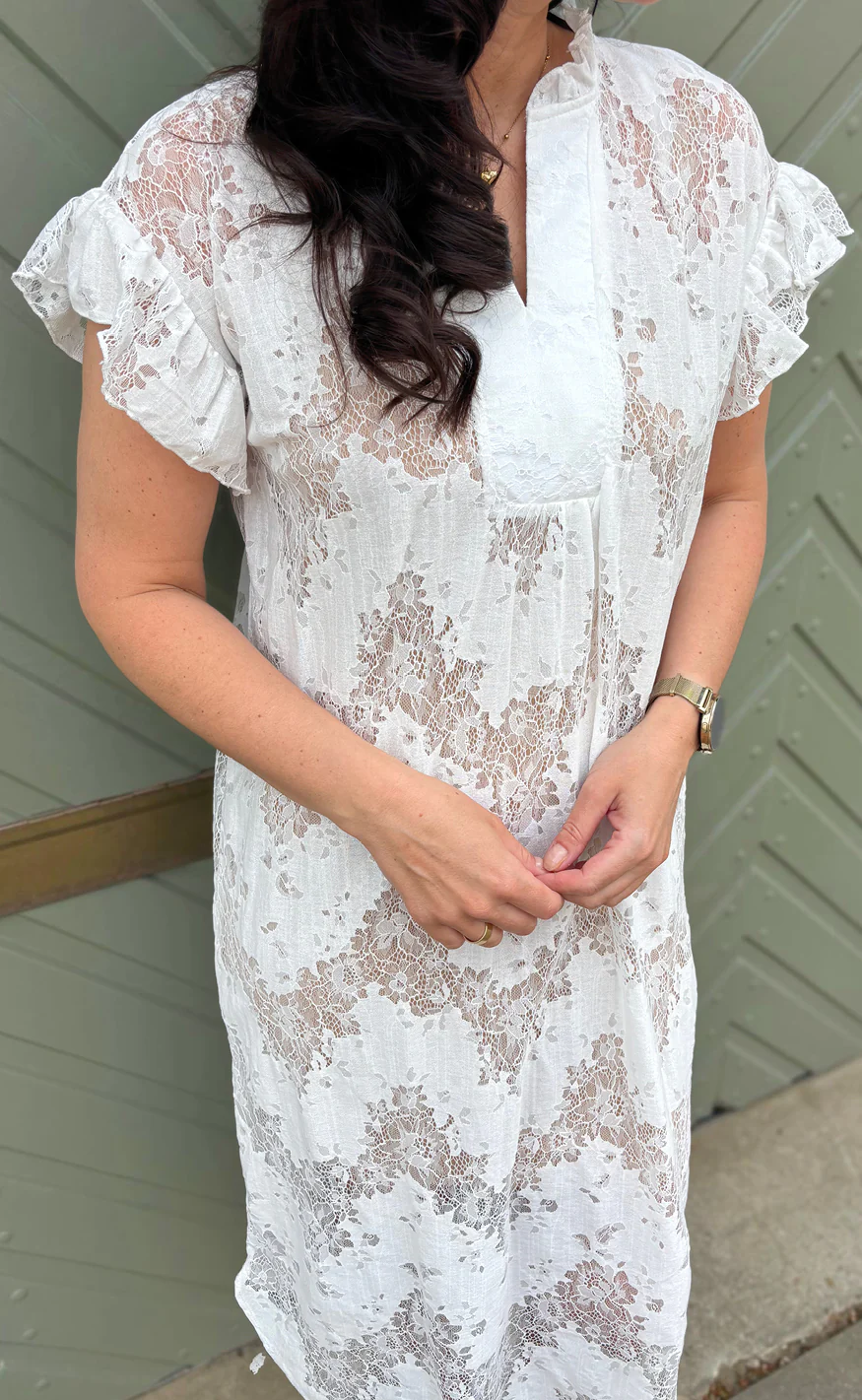 Say INA Copenhagen Kjole - Winnie - White Lace - Image 2