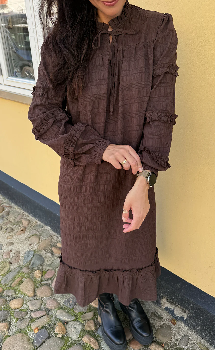 Say INA Copenhagen Kjole - Zally - Dark Brown - Image 3