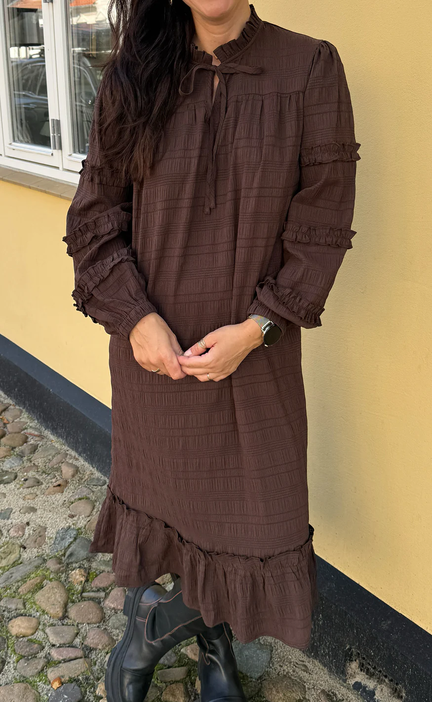 Say INA Copenhagen Kjole - Zally - Dark Brown - Image 5