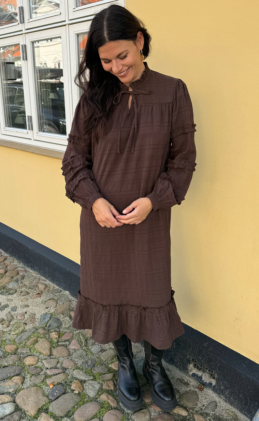 Say INA Copenhagen Kjole - Zally - Dark Brown - Image 6