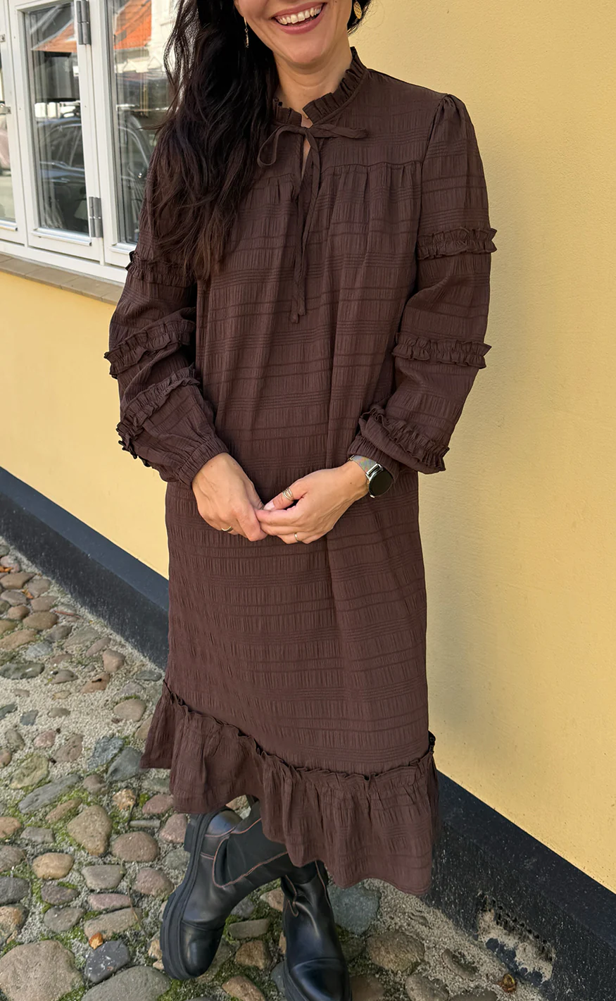 Say INA Copenhagen Kjole - Zally - Dark Brown - Image 7