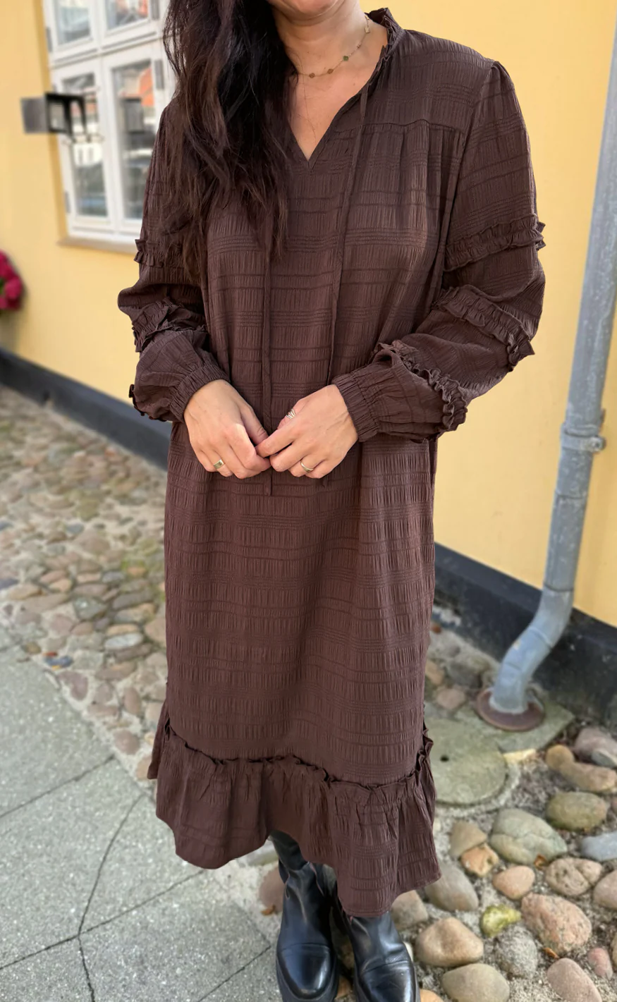 Say INA Copenhagen Kjole - Zally - Dark Brown - Image 8