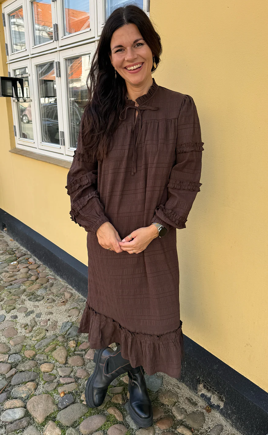 Say INA Copenhagen Kjole - Zally - Dark Brown - Image 9
