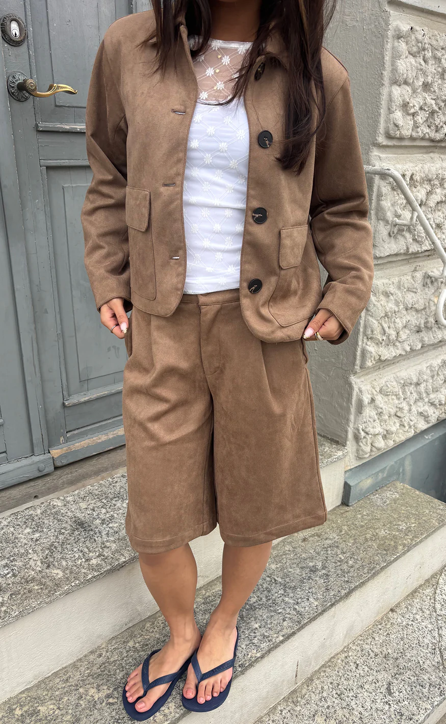 Say INA Copenhagen Shorts - Kathi Suede - Camel - Image 3