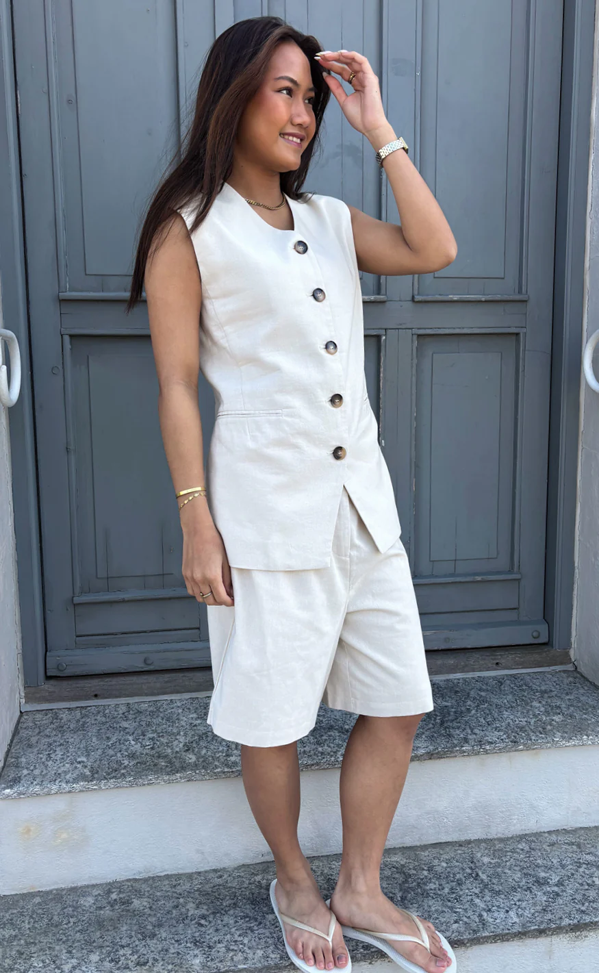 Say INA Copenhagen Shorts - Nivi - Sand - Image 2