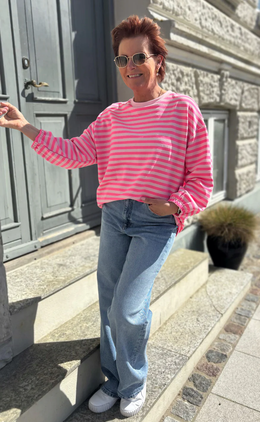 Say INA Copenhagen Sweatshirt - MomLife - Pink Striped - Image 3