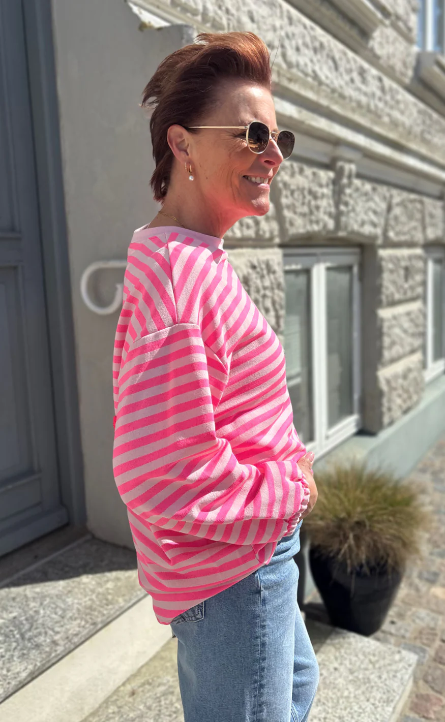 Say INA Copenhagen Sweatshirt - MomLife - Pink Striped - Image 4