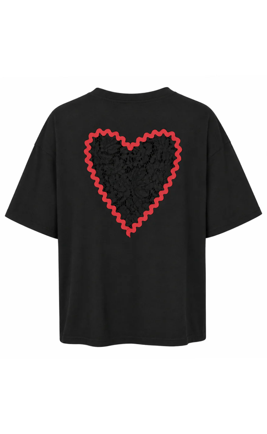 Say INA Copenhagen T-shirt - Heart - Black - Image 4